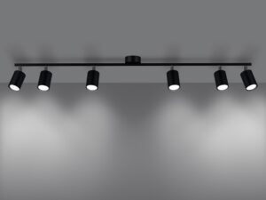 miniaturka Elegancki Plafon LUMINO 6L Czarny 6 Żarówek GU10