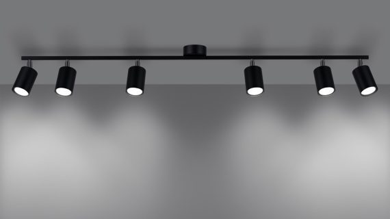 Elegancki Plafon LUMINO 6L Czarny 6 Żarówek GU10 - obrazek 3