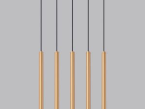 miniaturka Designerska Lampa Wisząca AUREO 5L Złota 5x8W LED