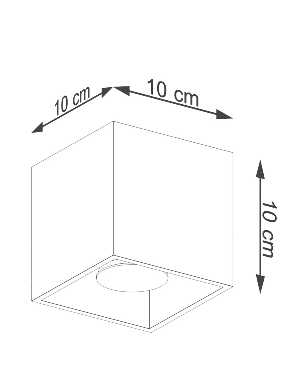 Złoty Plafon QUASAR 1 Nowoczesny 1x GU10 LED 10cm - obrazek 8