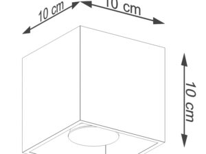miniaturka Złoty Plafon QUASAR 1 Nowoczesny 1x GU10 LED 10cm