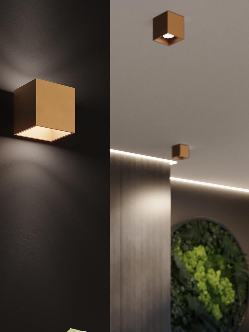 Złoty Plafon QUASAR 1 Nowoczesny 1x GU10 LED 10cm - obrazek 6