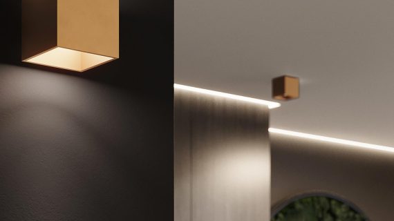 Złoty Plafon QUASAR 1 Nowoczesny 1x GU10 LED 10cm - obrazek 6