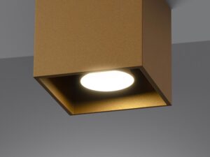 miniaturka Złoty Plafon QUASAR 1 Nowoczesny 1x GU10 LED 10cm