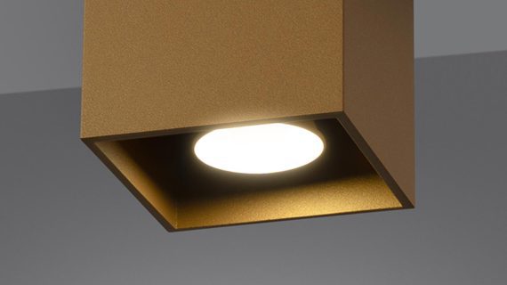 Złoty Plafon QUASAR 1 Nowoczesny 1x GU10 LED 10cm - obrazek 3