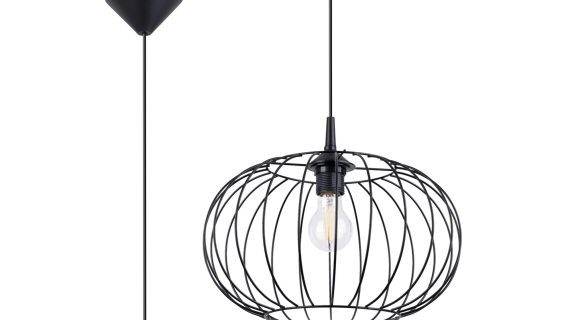 Designerska Lampa Wisząca TSUNAMI Czarna E27 1x15W