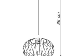 miniaturka Designerska Lampa Wisząca TSUNAMI Czarna E27 1x15W