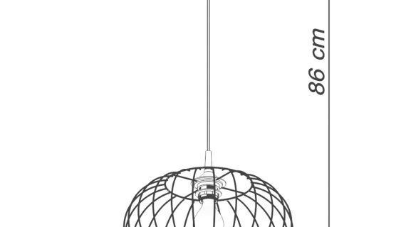 Designerska Lampa Wisząca TSUNAMI Czarna E27 1x15W - obrazek 9