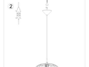 miniaturka Designerska Lampa Wisząca TSUNAMI Czarna E27 1x15W