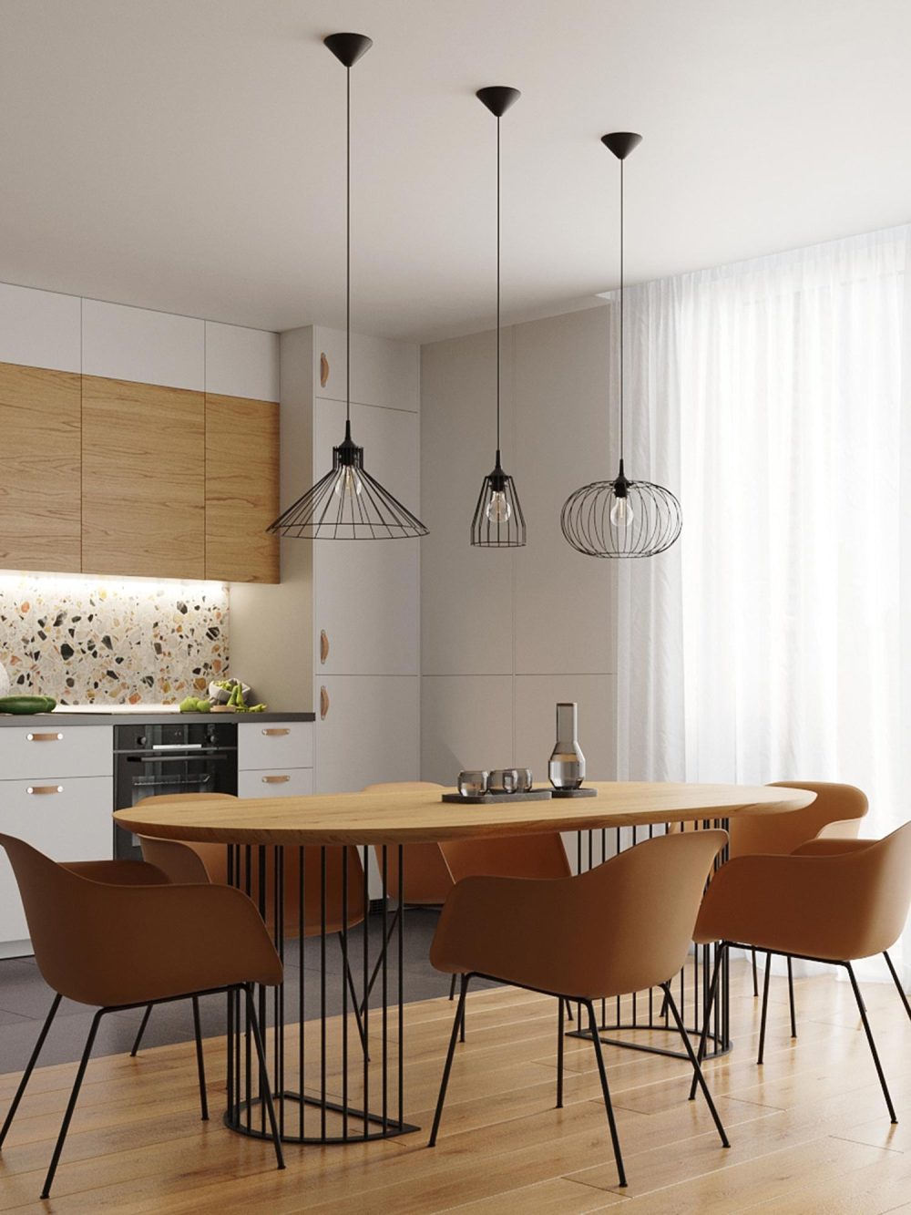 Designerska Lampa Wisząca TSUNAMI Czarna E27 1x15W - obrazek 7