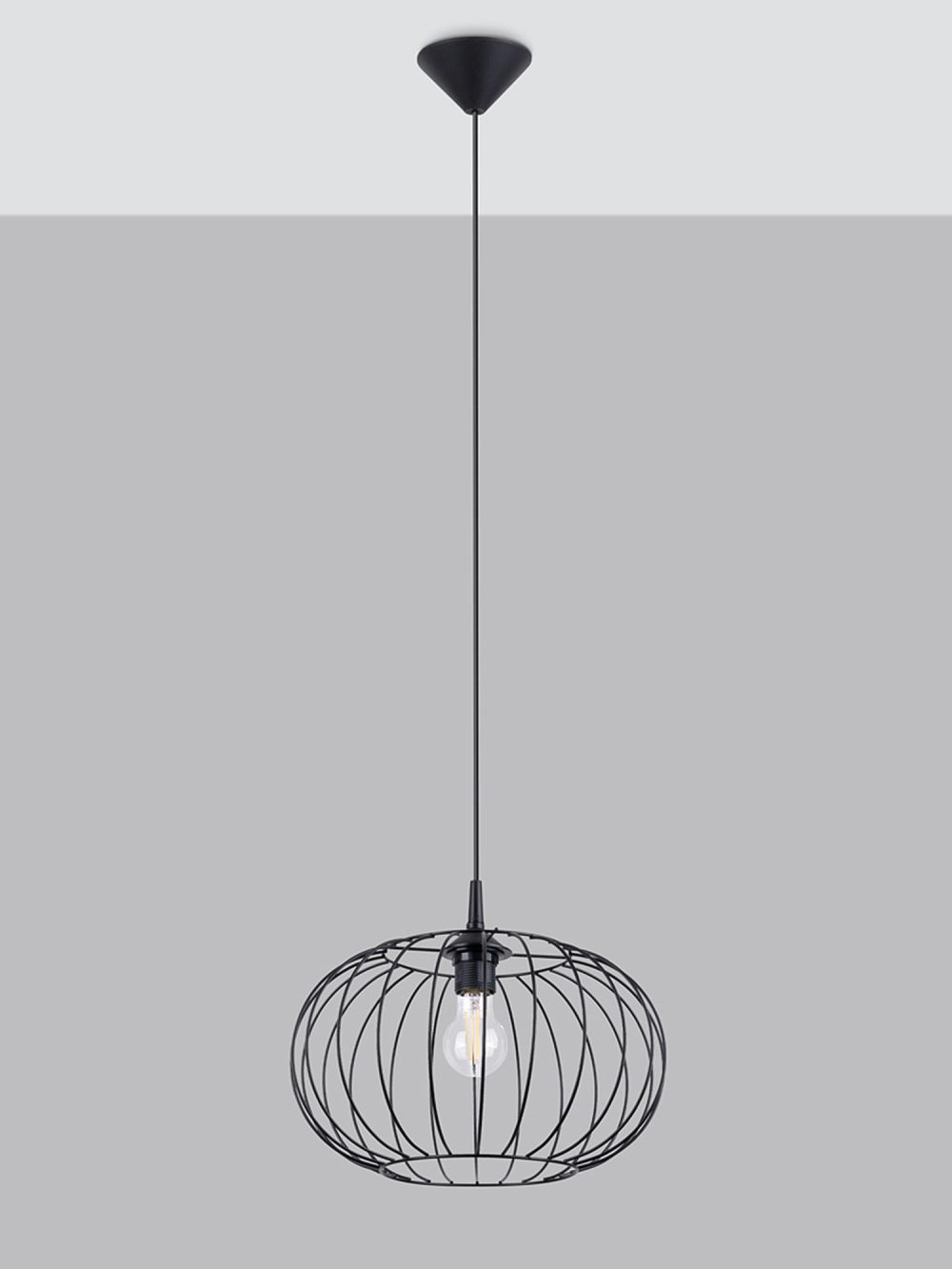 Designerska Lampa Wisząca TSUNAMI Czarna E27 1x15W - obrazek 3