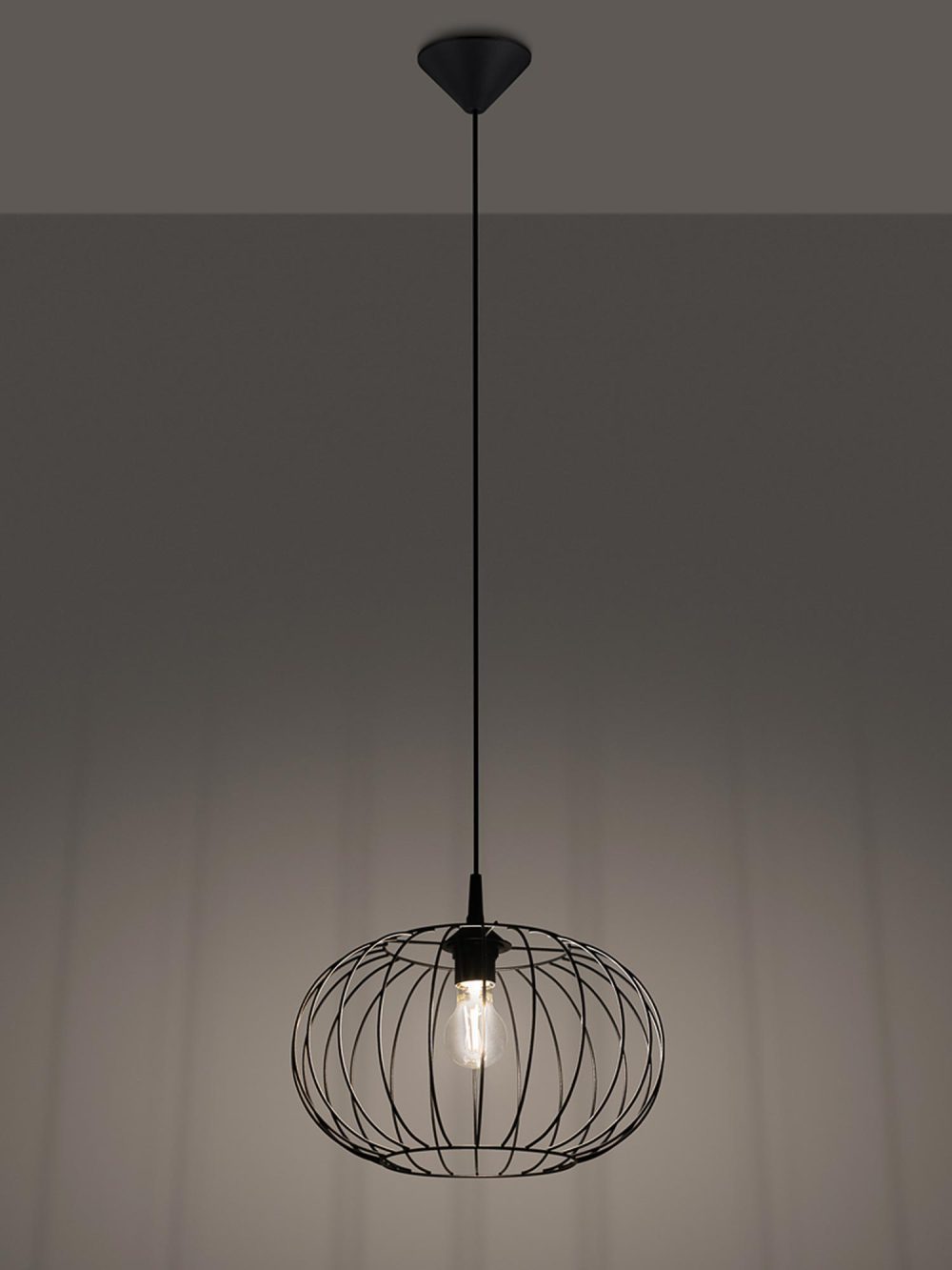 Designerska Lampa Wisząca TSUNAMI Czarna E27 1x15W - obrazek 4