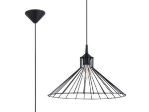 Elegancka Czarna Lampa Wisząca EDANA E27 86cm