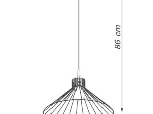 miniaturka Elegancka Czarna Lampa Wisząca EDANA E27 86cm