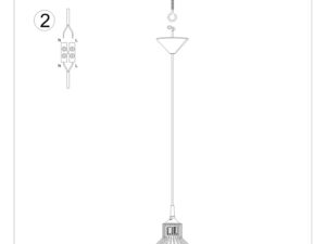 miniaturka Elegancka Czarna Lampa Wisząca EDANA E27 86cm