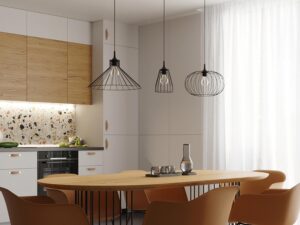 miniaturka Elegancka Czarna Lampa Wisząca EDANA E27 86cm