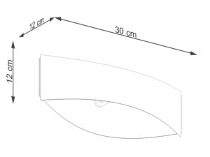 miniaturka Biały/Czarny Kinkiet TONICA Stal 1x G9 LED Nowoczesny 30cm