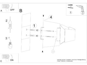 miniaturka Biały/Czarny Kinkiet TONICA Stal 1x G9 LED Nowoczesny 30cm