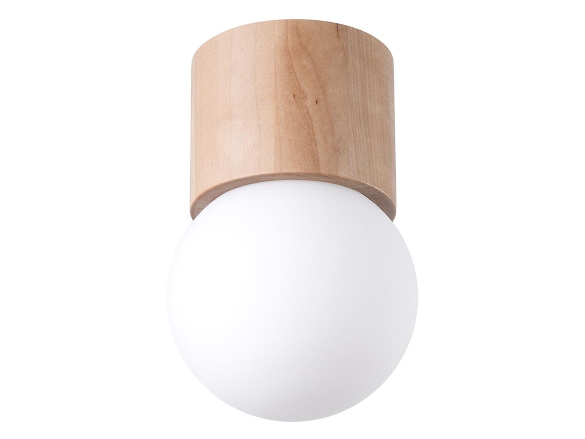 Designerski Plafon BOOMER 8 Drewno G9 10W LED 19cm