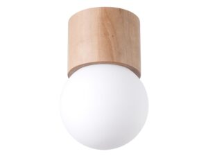 Designerski Plafon BOOMER 8 Drewno G9 10W LED 19cm