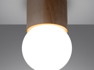 miniaturka Designerski Plafon BOOMER 8 Drewno G9 10W LED 19cm