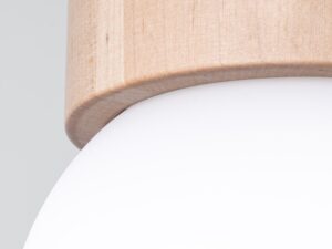 miniaturka Designerski Plafon BOOMER 8 Drewno G9 10W LED 19cm