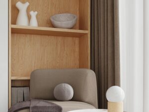 miniaturka Elegancka Lampka BOOMER Drewniana G9 8W LED 21cm