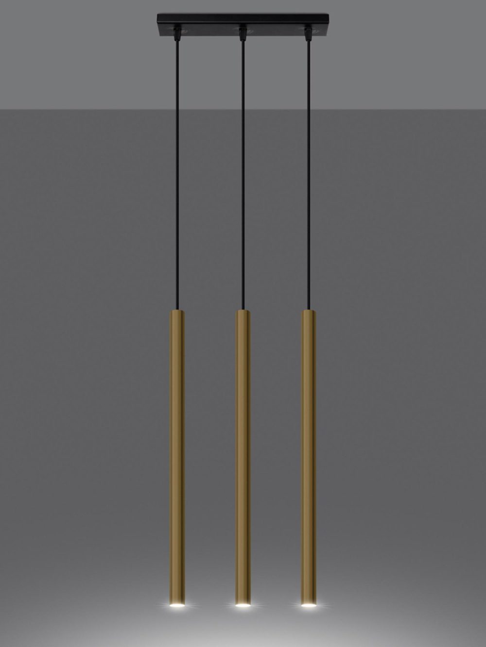 Elegancka Lampa AUREO 3L Złoty Połysk 3x8W LED G9 - obrazek 4