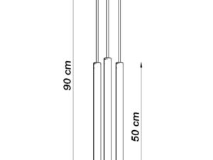 miniaturka Elegancka Lampa AUREO 3P Złoty Połysk 3x8W LED G9