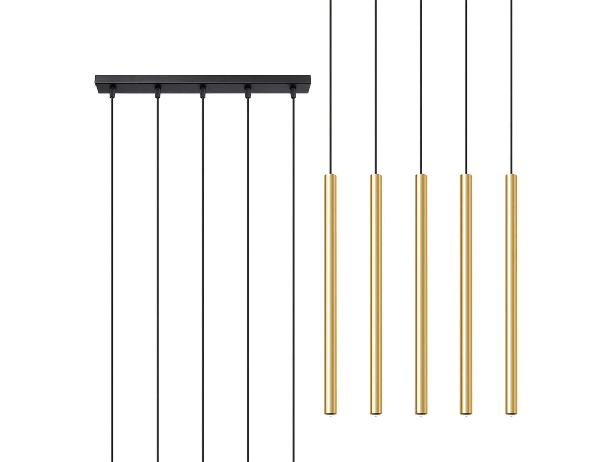 Elegancka Lampa AUREO 5L Złoty Połysk 5x G9 LED