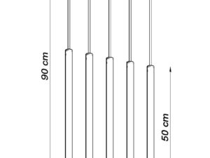 miniaturka Elegancka Lampa AUREO 5L Złoty Połysk 5x G9 LED
