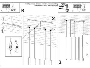 miniaturka Elegancka Lampa AUREO 5L Złoty Połysk 5x G9 LED