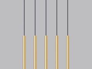 miniaturka Elegancka Lampa AUREO 5L Złoty Połysk 5x G9 LED