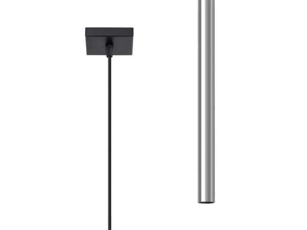 Lampa wisząca w kolorze szarym