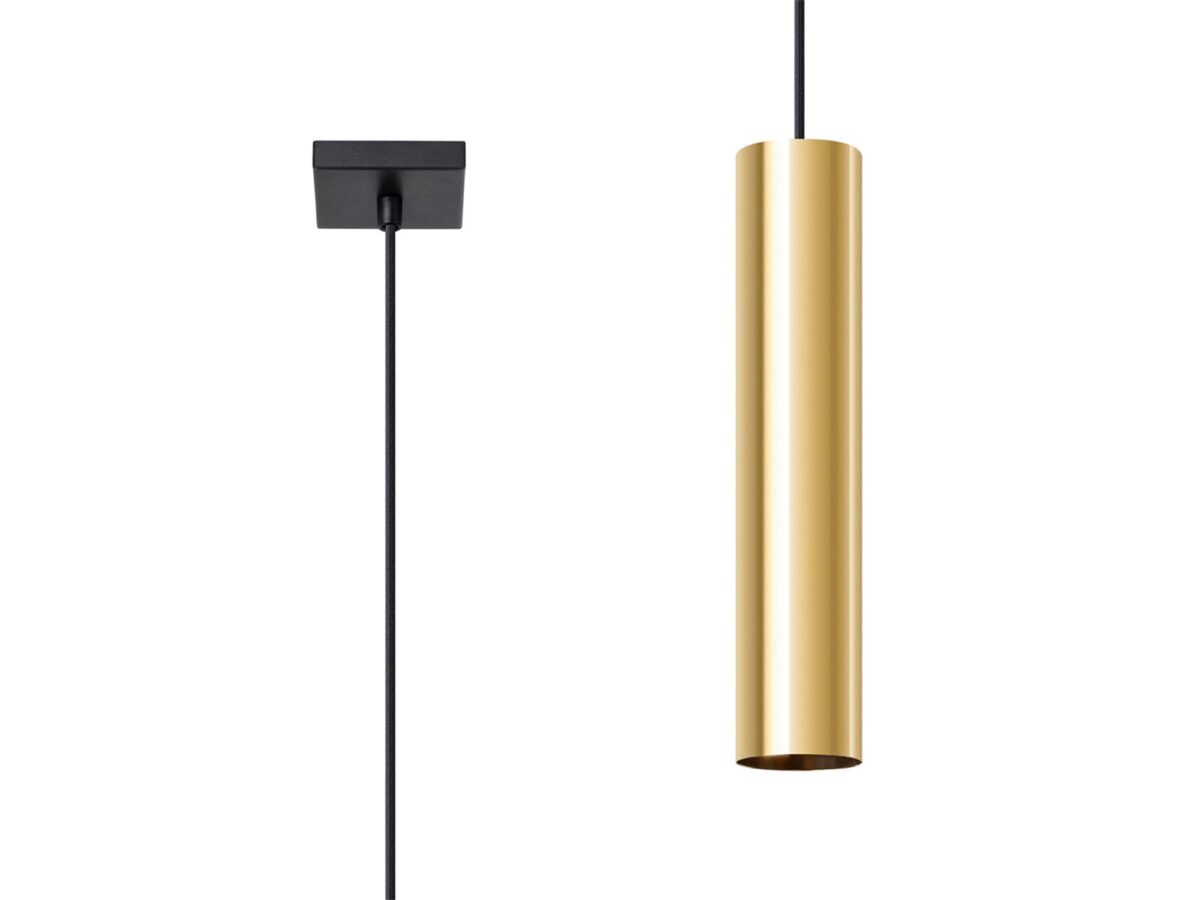 Designerska Lampa Wisząca LAGUNA 1 Połysk Złota GU10