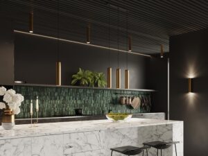 miniaturka Designerska Lampa Wisząca LAGUNA 1 Połysk Złota GU10