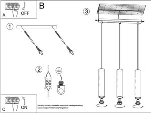 miniaturka Designerska Lampa Wisząca LAGUNA 3 Połysk Złota GU10