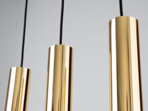 miniaturka Designerska Lampa Wisząca LAGUNA 3 Połysk Złota GU10