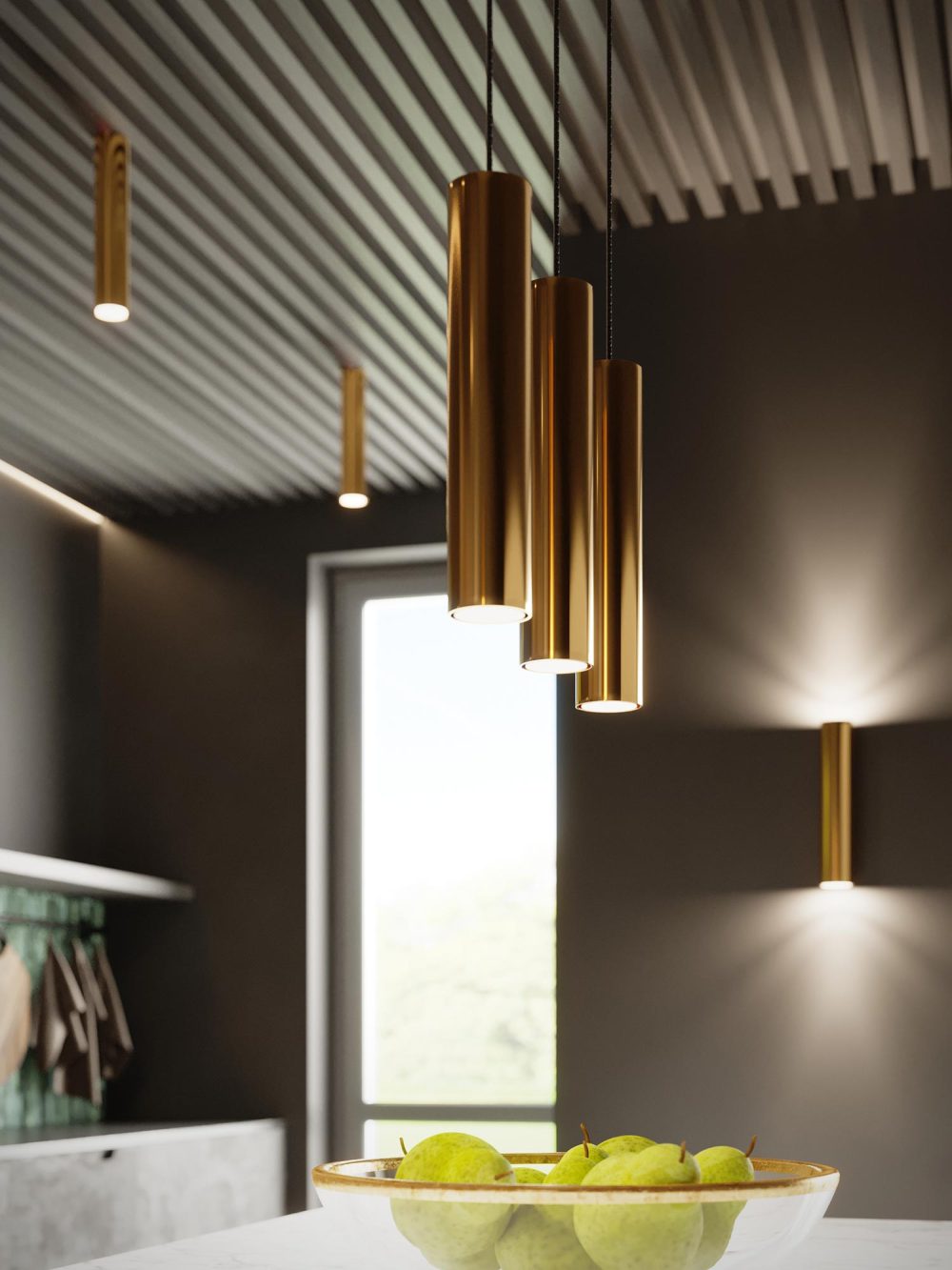Elegancki Kinkiet LAGUNA 2 Złoty Połysk 2x GU10 LED - obrazek 7