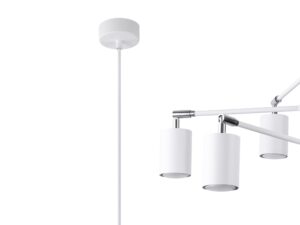 miniaturka Awangardowy Żyrandol LUMINO 6 Biały/Czarny 6x GU10 LED