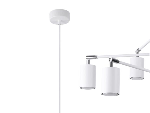 Nowoczesna biała lampa sufitowa