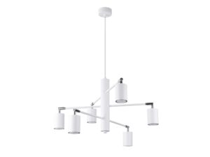Awangardowy Żyrandol LUMINO 6 Biały/Czarny 6x GU10 LED
