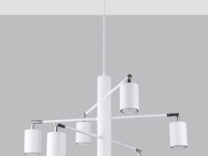 miniaturka Awangardowy Żyrandol LUMINO 6 Biały/Czarny 6x GU10 LED