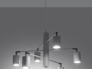 miniaturka Awangardowy Żyrandol LUMINO 6 Biały/Czarny 6x GU10 LED