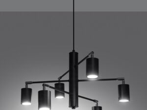 miniaturka Awangardowy Żyrandol LUMINO 6 Biały/Czarny 6x GU10 LED