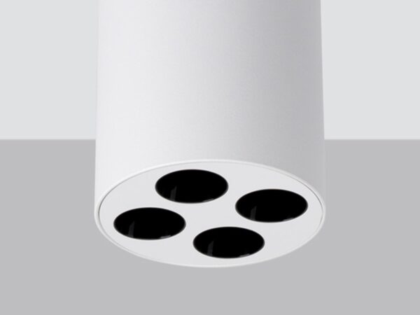 Biała tuba LED do montażu sufitowego – minimalistyczny design