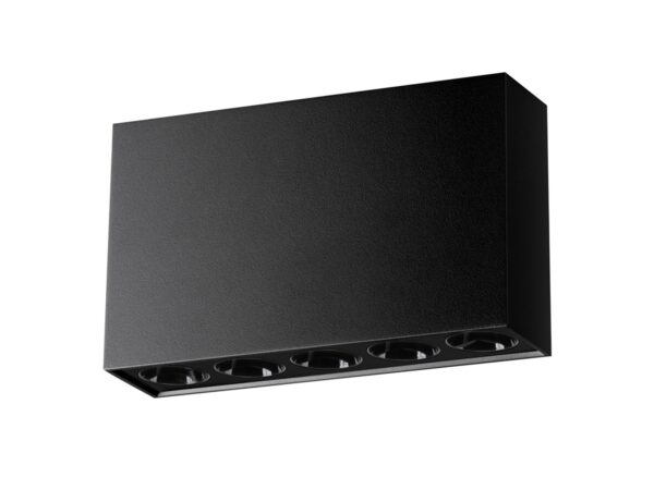 Czarna lampa natynkowa