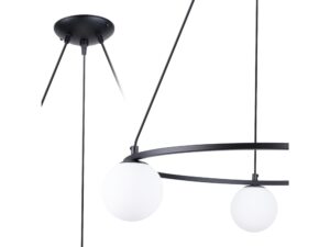 miniaturka Nowoczesny Żyrandol YOLA 3 Czarny Stal/Szkło G9