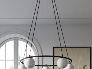 miniaturka Nowoczesny Żyrandol YOLA 3 Czarny Stal/Szkło G9