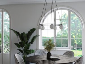 miniaturka Nowoczesny Żyrandol YOLA 3 Czarny Stal/Szkło G9